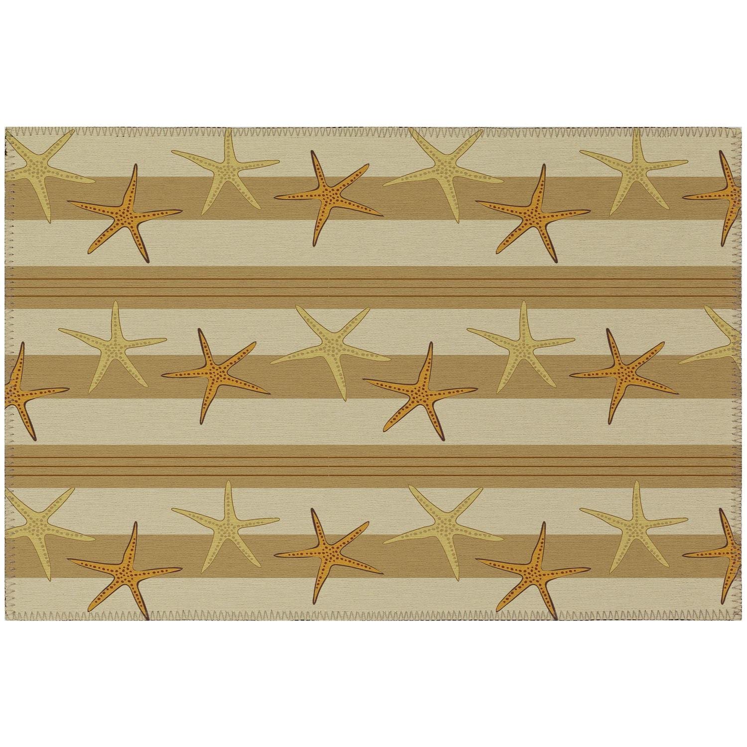 Seabreeze Sz12 Beige Coastal Rug Rectangle 5' X 7 ' 6"