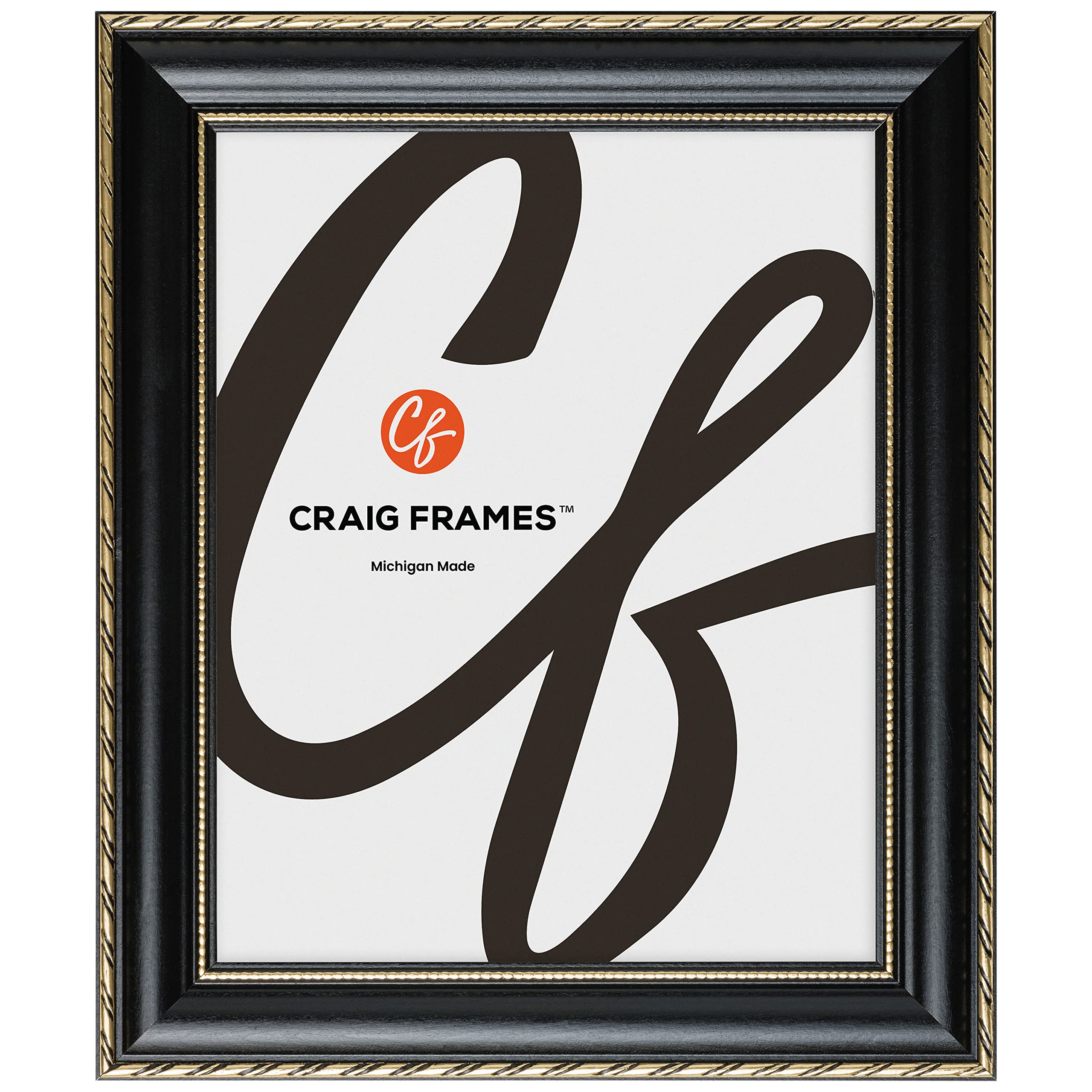 Craig Frames Victoria, 26x33 Picture Frame, Ornate Black and Gold