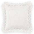 Laura Ashley Home - Throw Pillow With Envelope Closure, Elegant Home Decor For Bed Or Sofa (Annabella White, 18' X 18')