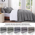Love'S Cabin King Size Quilt Bedding Set Grey Bedspreads - Bed Summer Quilt Lightweight Microfiber Bedspread- Wave Pattern Beddi