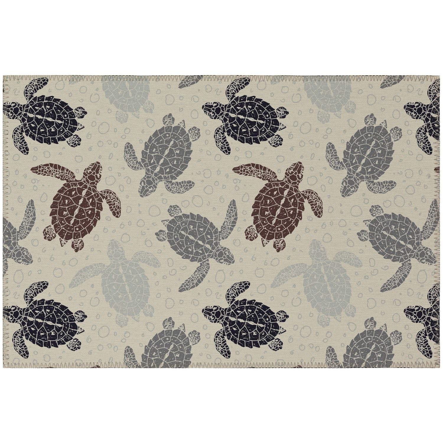 Seabreeze Sz13 Beige Coastal Rug Rectangle 3' X 5'