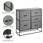 Mdesign 14297Mdco Drawer, 5 Drawers-32 High, Charcoal