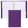 Talia Discbound Notebooks, Planner, Customizable, (Strong Purple, Junior (5.5In X 8.5In))