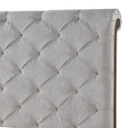 Acme Andria Tufted Fabric Queen Bed in Gray and Reclaimed Oak