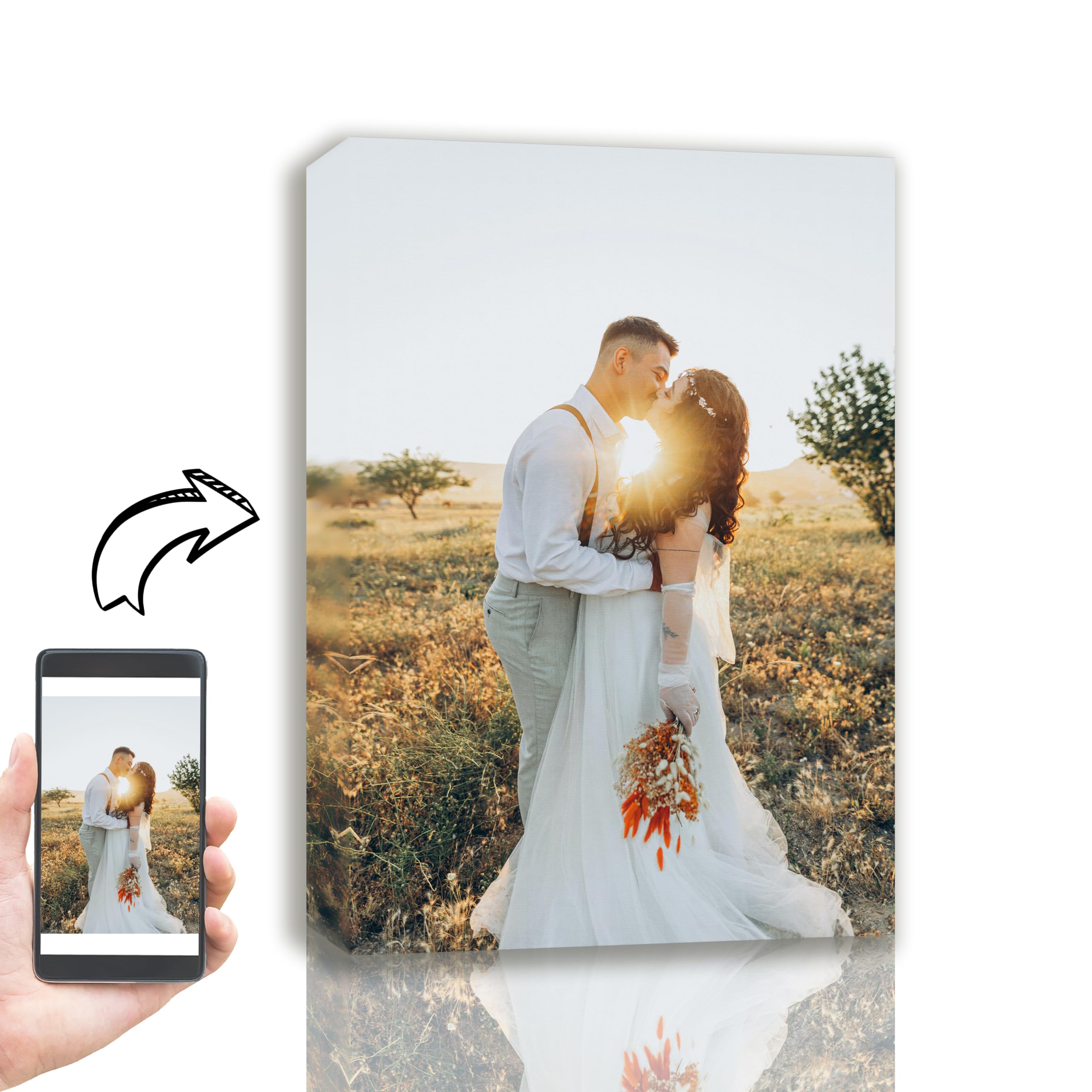 Personalized Custom Canvas Prints (Framed Canvas, 20'' x 30'') - Custom Canvas Print with Your Photo - Perfect for Home Decor, G