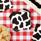 Blue Panda - 100 Pack Cow Print Napkins For Farm Animal Birthday Party Supplies (2-Ply, 6.5 X 6.5 In)
