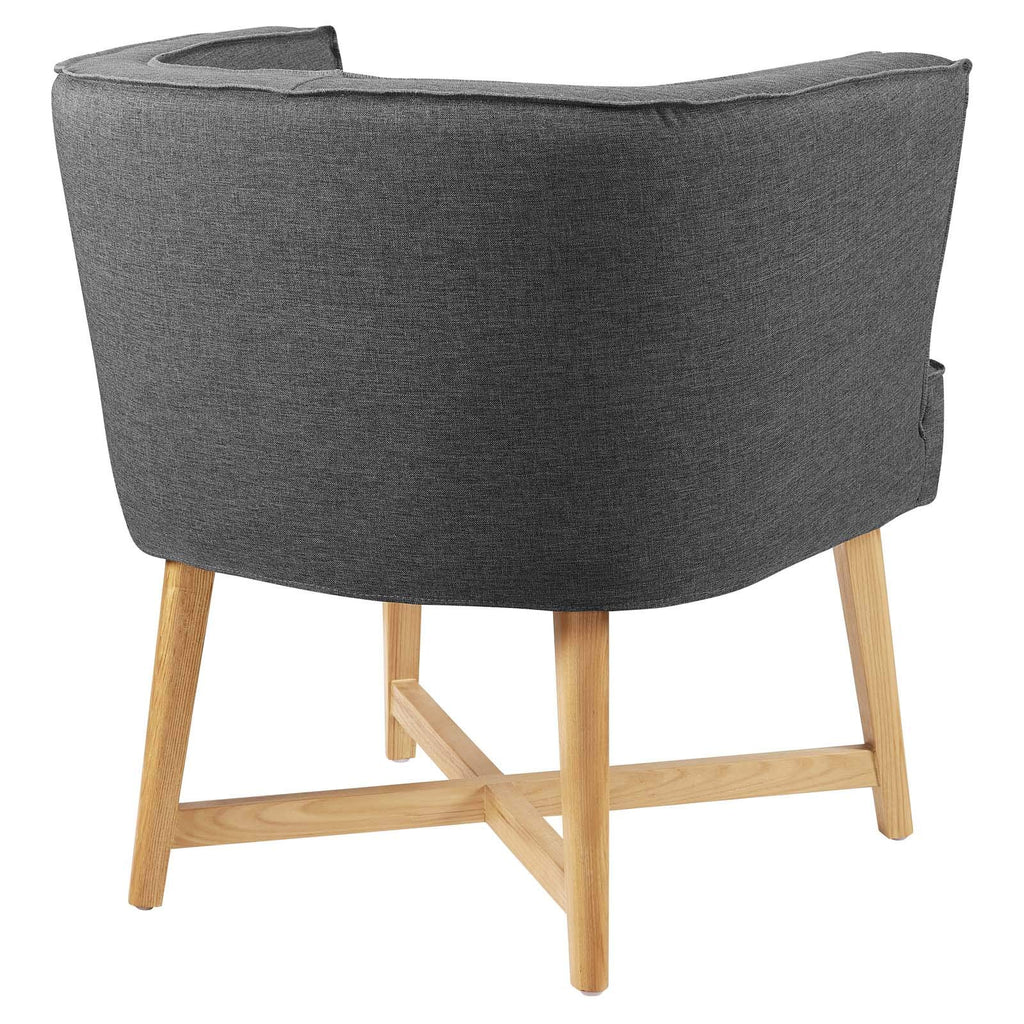 Modway Anders Upholstered Fabric Accent Chair, Gray