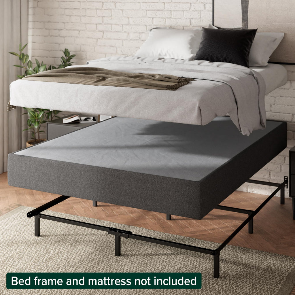 Zinus 9 Inch WonderBox Smart Box Spring Queen Grey Alloy Steel