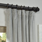 Hpd Half Price Drapes Signature Velvet Thermal Blackout Curtains For Living Room 84 Inch Long (1 Panel) Rod Pocket Insulated Blackout Curtains For Bedroom Window Curtains, 50W X 84L, Silver Grey