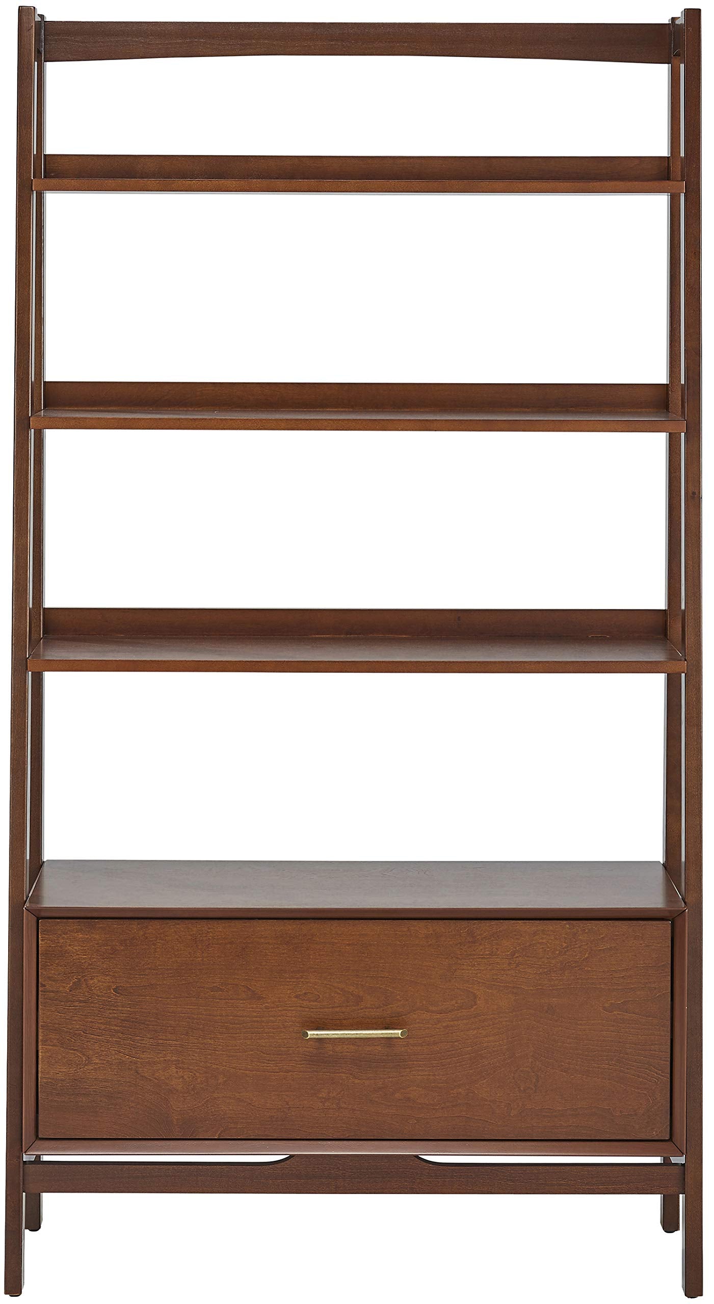 Crosley Furniture Landon Large Bookshelf Etagere, Bookcase Storage with Shelves and File Drawer, Mahogany