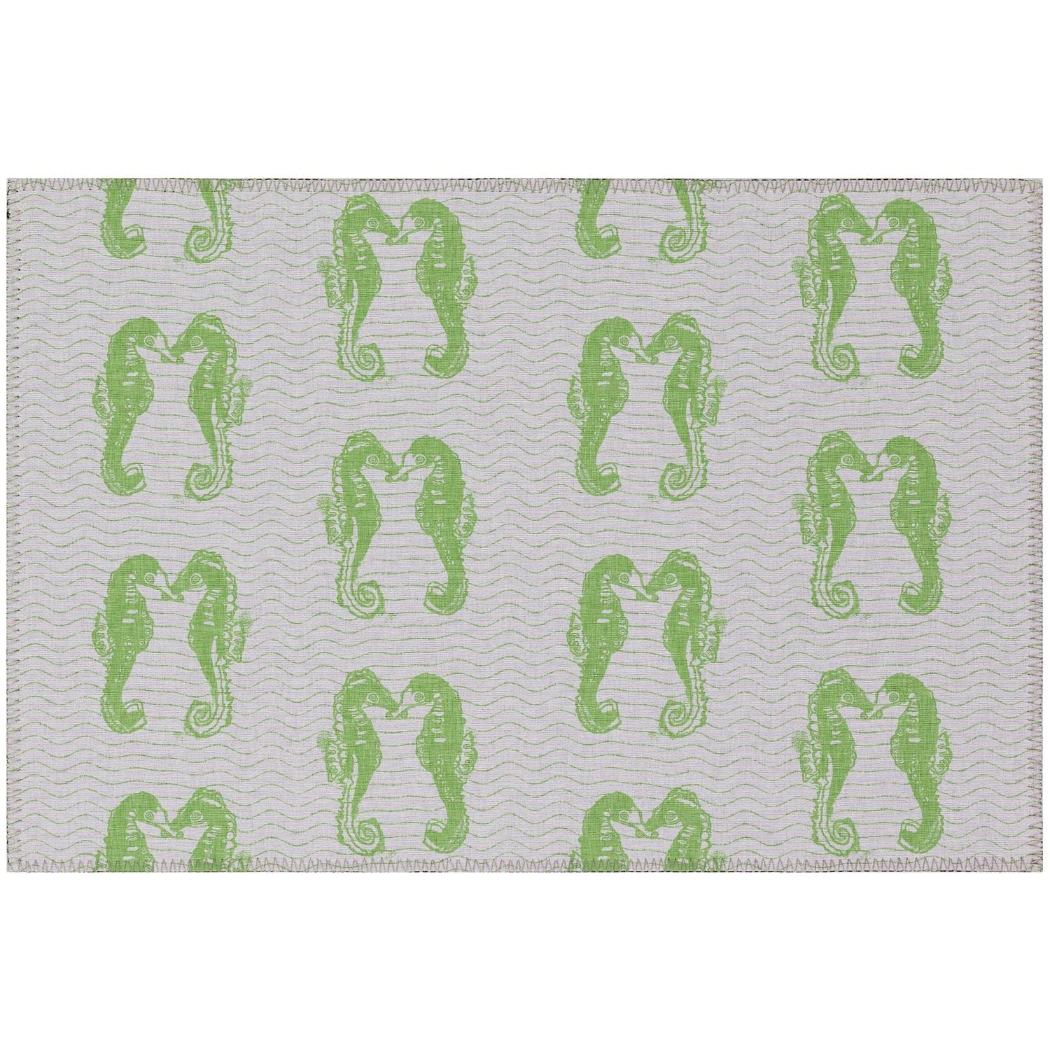 Seabreeze Sz15 Green Coastal Rug Rectangle 9' X 12'