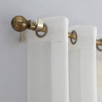 No. 918 Emily Sheer Voile Grommet Curtain Panel, 59'' X 120'', Eggshell Off-White