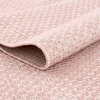 Unique Loom Collection Casual Transitional Solid Heathered Indoor/Outdoor Flatweave Area Rug (2' X 6' 1'' Runner, Whisper Pink/I