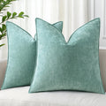 Decoruhome Spring Couch Throw Pillow Covers 22X22 Set Of 2, Decorative Soft Chenille Pillow Covers With Elegant Design For Sofa