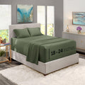 Nestl Extra Deep Pocket Sheets - Fits Mattress 18-24 Inches Deep, Extra Deep Pocket King Size Sheets Sets, 4 Piece King Size Sheets, King Sheets Deep Pocket, Olive Green Sheets