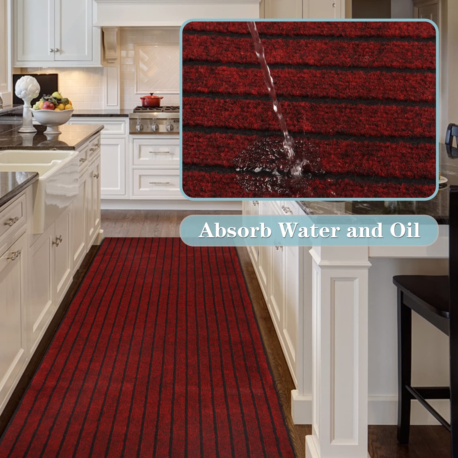 Runner Rug 3Ft X 31Ft, Ayoha 2'-82' Utility Carpet Runner For Entryway Hallway Aisles Balcony Garages, Area Rugs With Non-Slip R