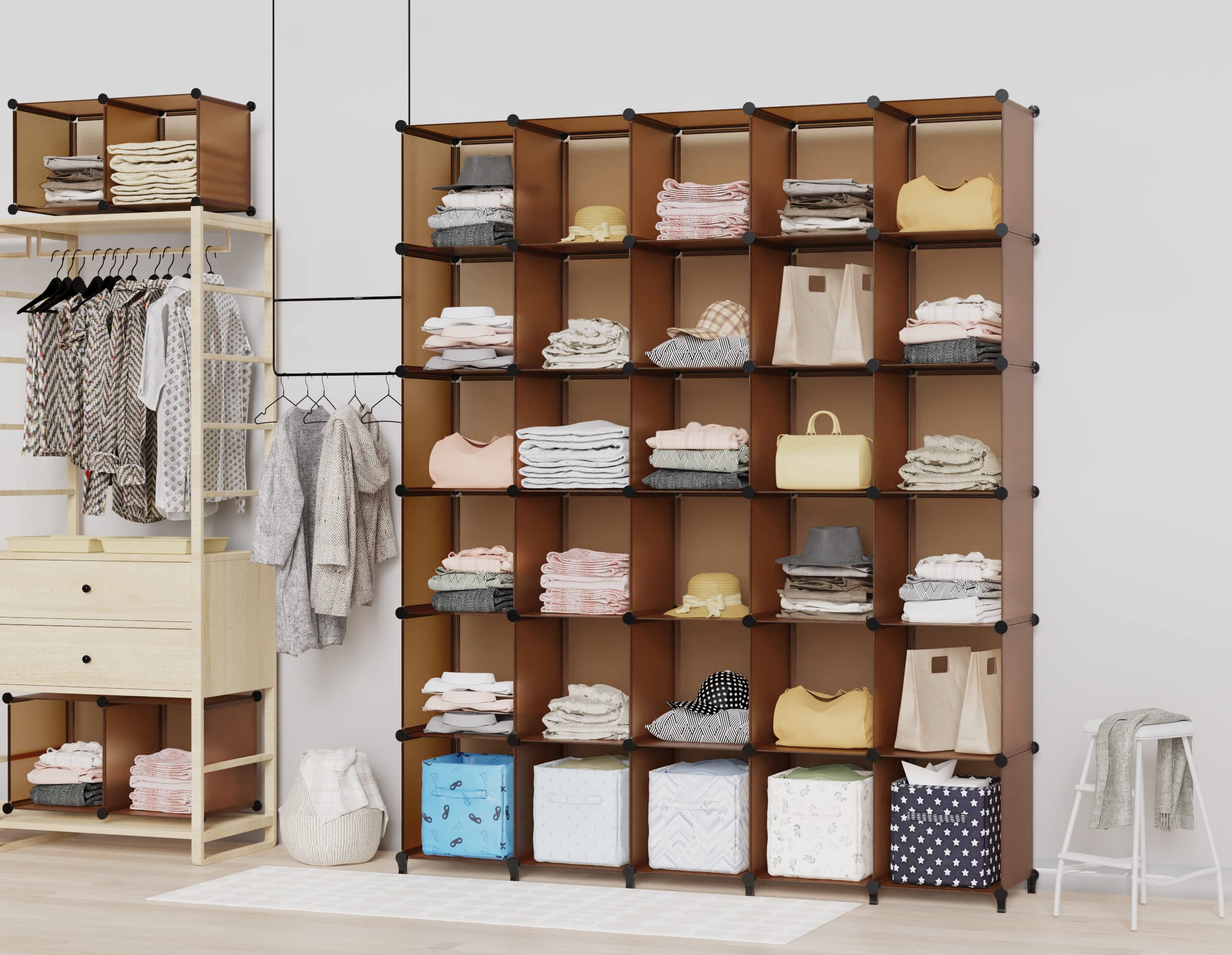 Homidec Closet Organizer, 9-Cube Closet Organizers And Storage, Portable Closet Storage Shelves,Closet Organizer Storage Shelves, Clothes Storage Organizer For Garment Racks, Closet, Wardrobe