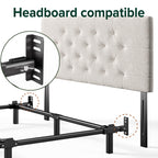 Zinus 7 Inch Compack® Metal Bed Frame, Support Bed Frame For Box Spring And Mattress Set, Black, King