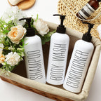 Homcdaly Shampoo And Conditioner Dispenser, 16Oz 3-Pack Refillable Shampoo And Conditioner Bottles, Empty Shampoo Bottles, Shamp