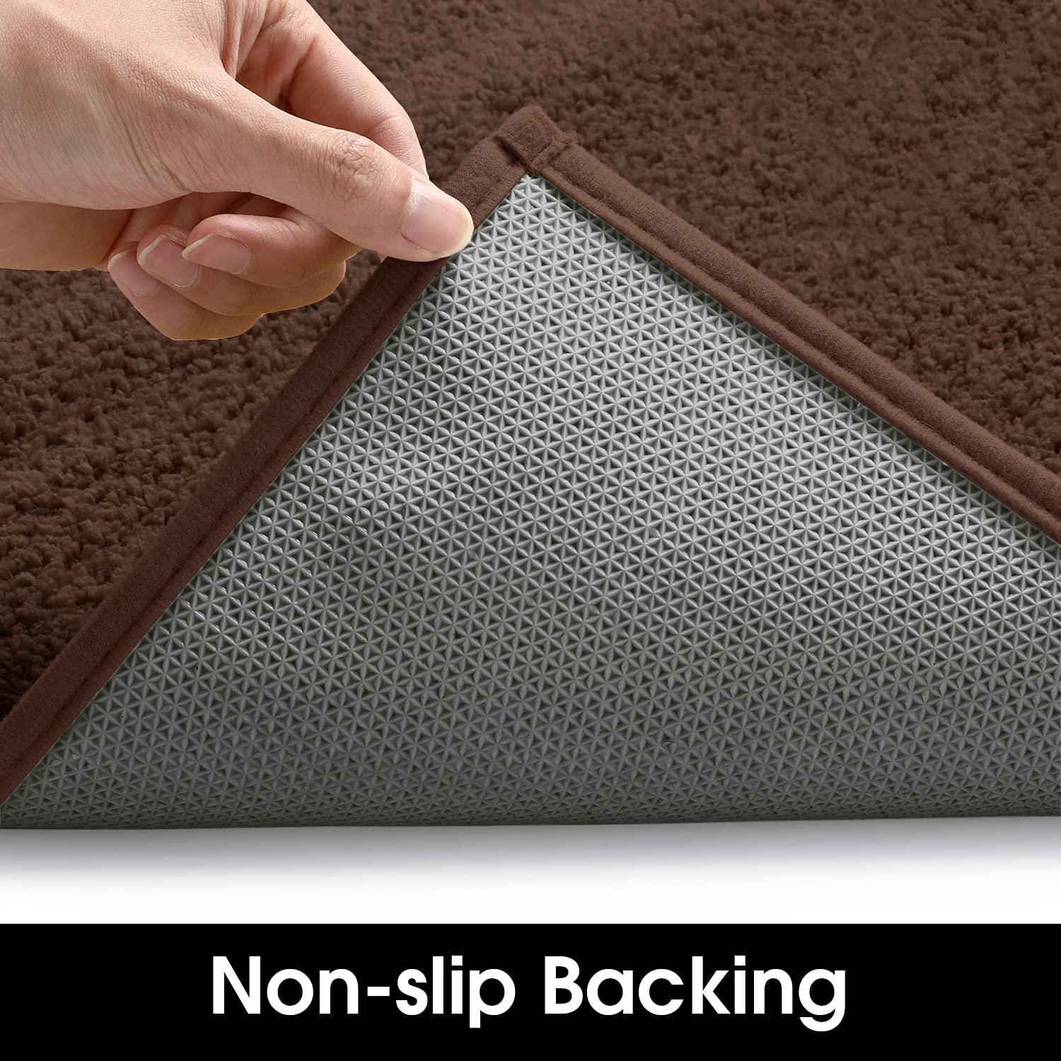 Homeideas Indoor Door Mat Doormat, 17'X29' Front Door Mats Indoor For Home Entrance, Absorbent Washable Non Slip Floor Rugs For Entryway, Low Profile Dirt Trapper Inside Back Door Mats, Brown