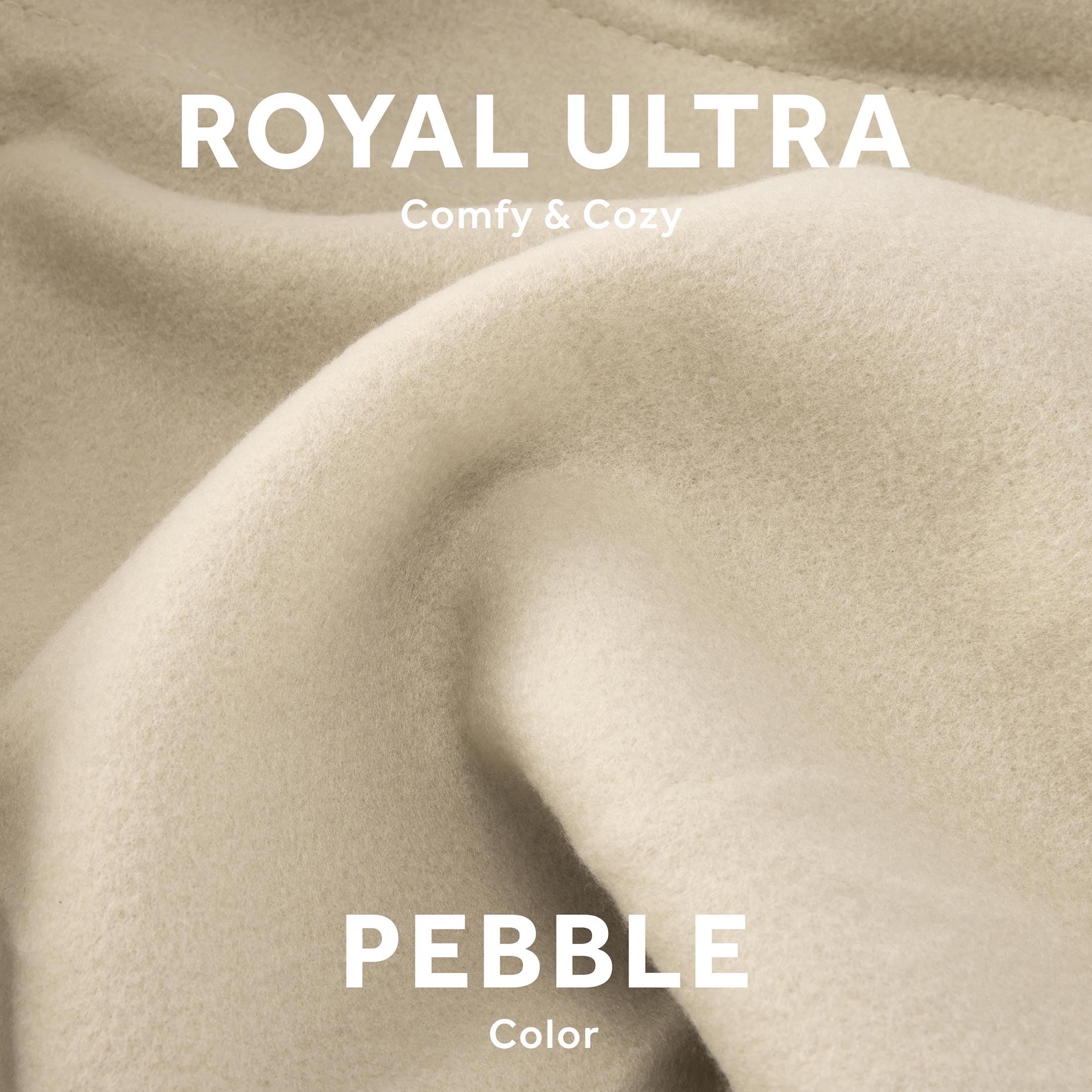 Sunbeam King Size Ultra Fleece Heated Blanket, 90"x100", Pebble, 12 Heat Settings, Machine Washable, Fast Heating, Model 32810037