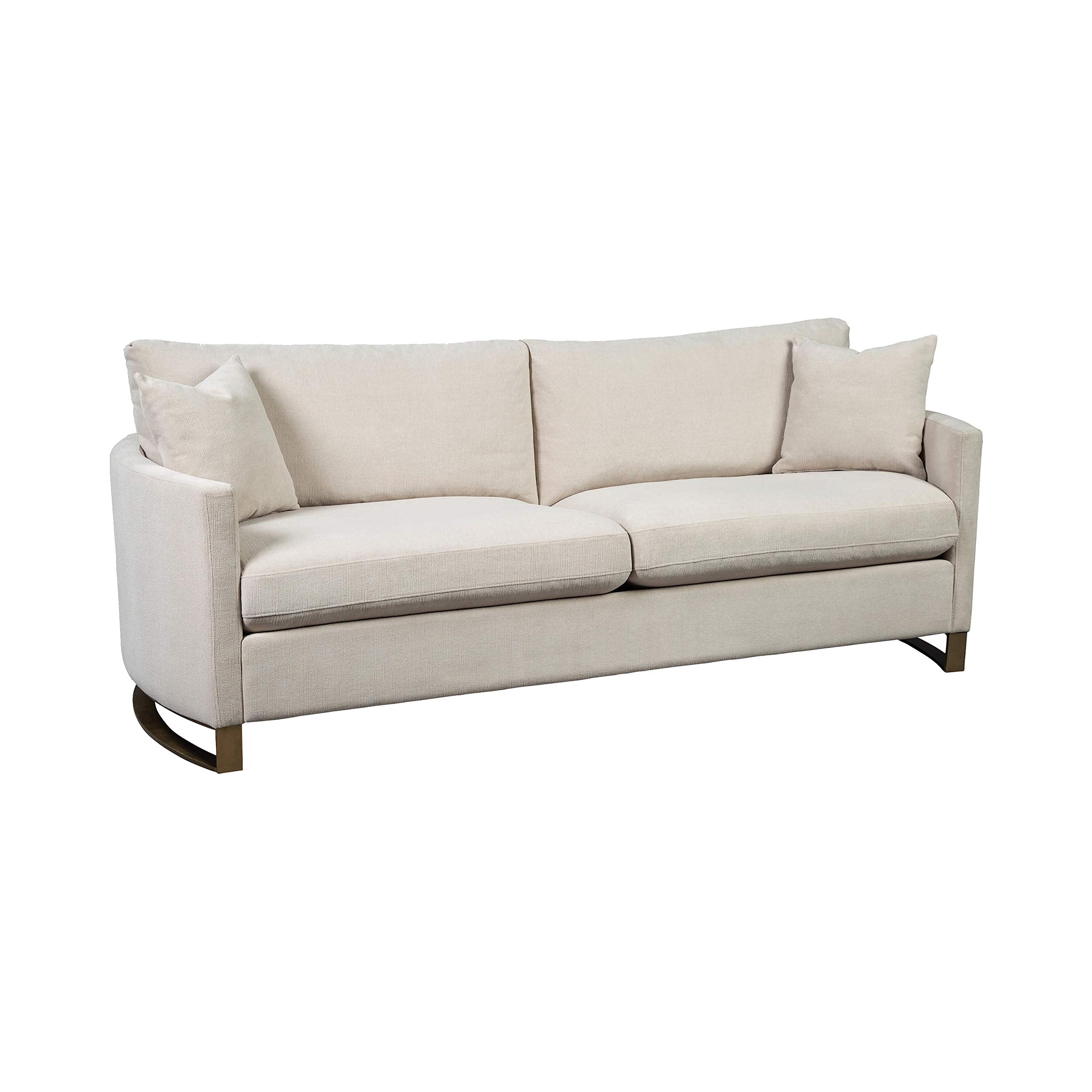 Coaster Home Furnishings Corliss 3-Piece Arched Arms Living Room Set Beige and Rose Brass