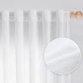 Mysky Home Floor To Ceiling Curtains 108 Inches White Sheer Window Drapes 2 Panel Sets Back Tab Draperies Linen Look Boho Fabric
