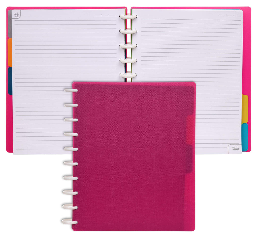 Talia Discbound Notebooks, Planner, Customizable, (90'S Pink, Midsize (7.5In X 9.75In))