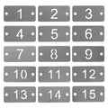 Staymax Rectangle Metal Hollowed Numbered Tags Stainless Steel Number Tags Key Tags (26-50)