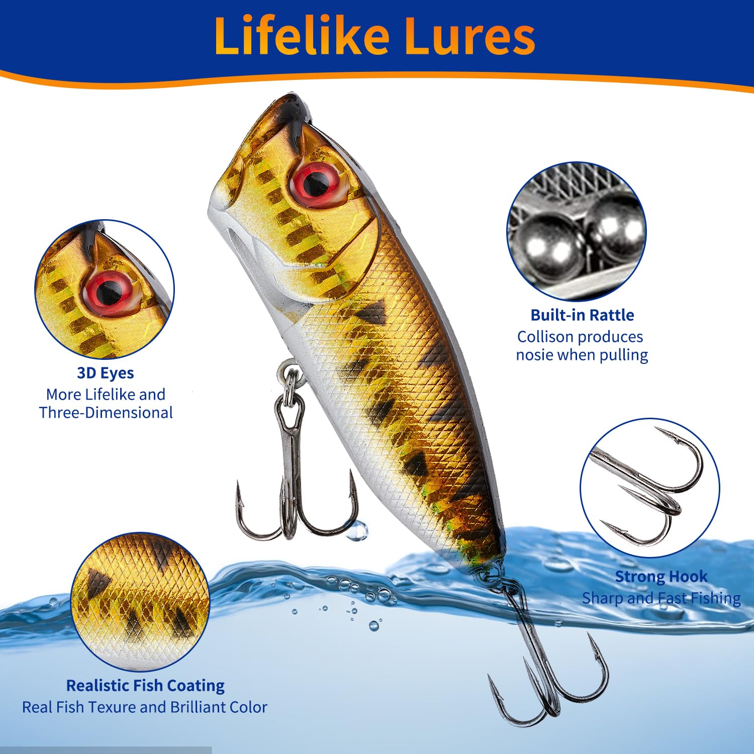 Fishing Lure Advent Calendar 2024 Adult Teen, 24 Days Xmas Countdown Gift For Anglers With Topwater Lures, Minnow, Crankbait, Vi