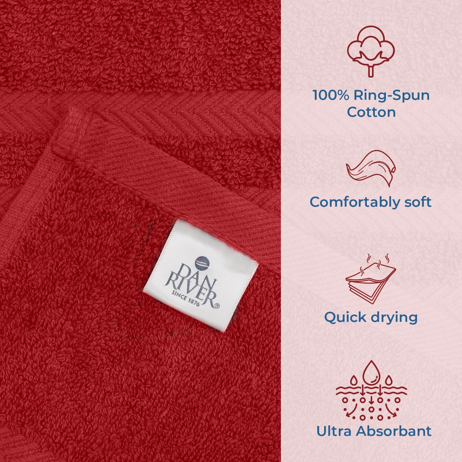 Dan River Bath Sheets Set Of 2 - 550 Gsm Ultra Soft & Highly Absorbent Sheets - 100% Cotton Jumbo Large Bath Towels For Bathroom