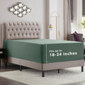 Empyrean Extra Deep Full Size Fitted Sheet With Deep Pocket, Soft Microfiber 110 Gsm, Sage Green