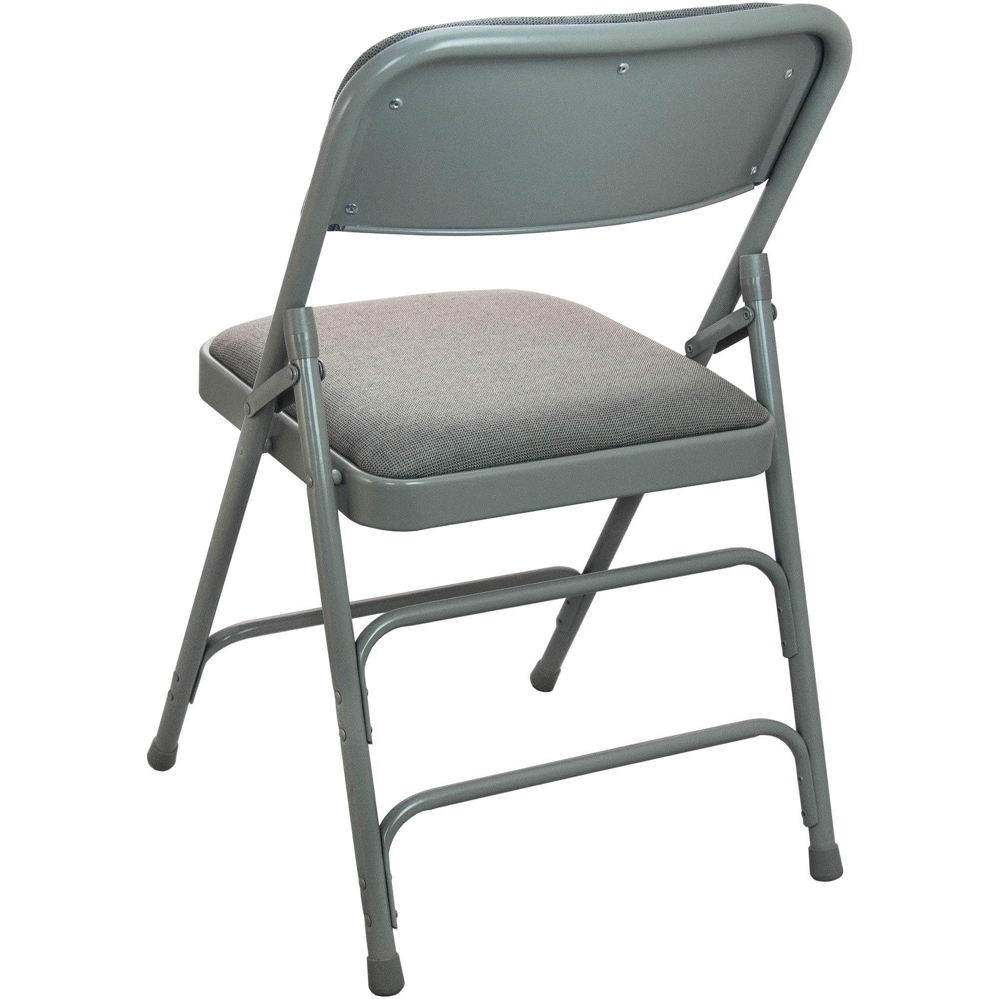 Flash Furniture 2-Pack Advantage Grey Padded Metal Folding Chair - Grey 1-In Fabric Seat