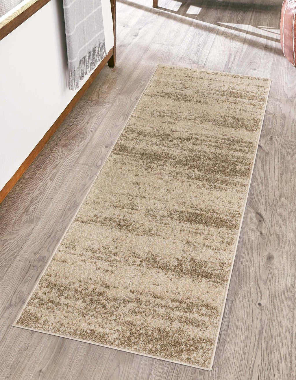 Unique Loom Del Mar Collection Area Rug - Lucille (2'x 8' Runner, Bone Beige)