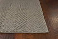 HomeRoots 2'x4' Grey Heather Hand Woven Herringbone Jute Indoor Accent Rug