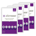 Set Of 4 King Allerease Pillow Protectors - Temperature Balancing, Allergist Recommended - Premium Breathable, Zippered Protecto
