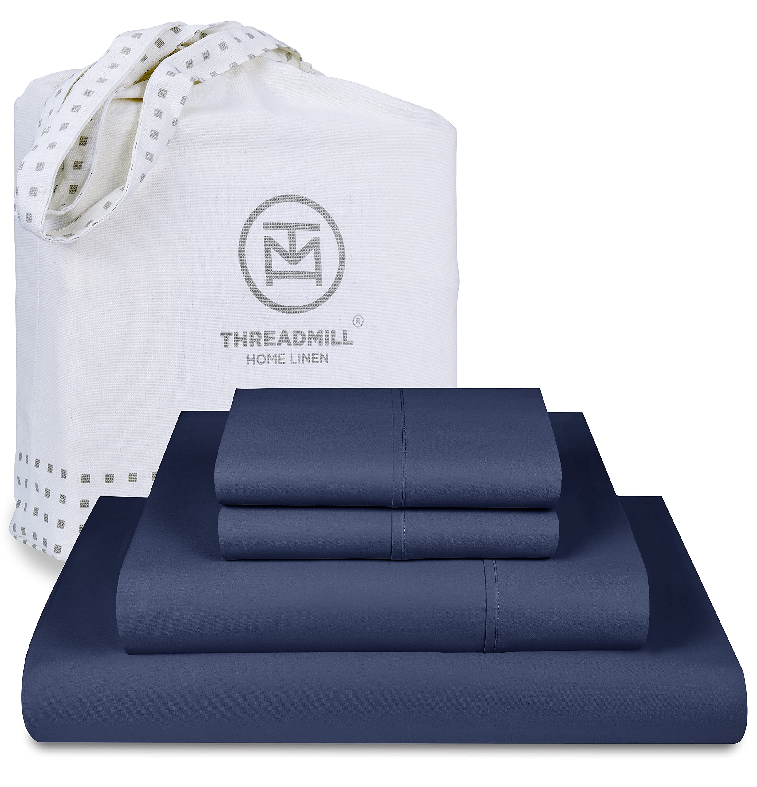 Threadmill American Supima King Size Cotton Sheets, 1000 Thread Count, 4 Piece Luxury Bed Sheets For King Mattress, 5 Star Hotel