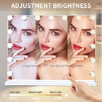 Slimoon Hollywood Vanity Mirror With Lights, 12 Dimmable Led Bulbs Lighted Makeup Mirror With Detachable 10X Magnification Mirro