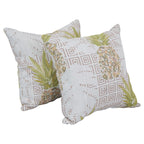 Blazing Needles Square Polyester Jacquard Throw Pillows, 17", Zeena Blush 2 Count