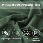 Downcool Full Size Comforter Sets, 7Pcs Full Size Bedding Sets Sage Green, All Season Down Alternative Bedding Comforter Sets Wi