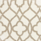 HomeRoots Decor 3'3' x 5'3' Microfiber Ivory/Beige Area Rug