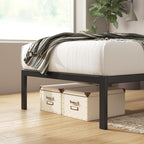 Zinus Mia Metal Platform Bed Frame, Twin, Black, Steel, No Box Spring Needed, Easy Assembly, Model AZ-ASMP-15T