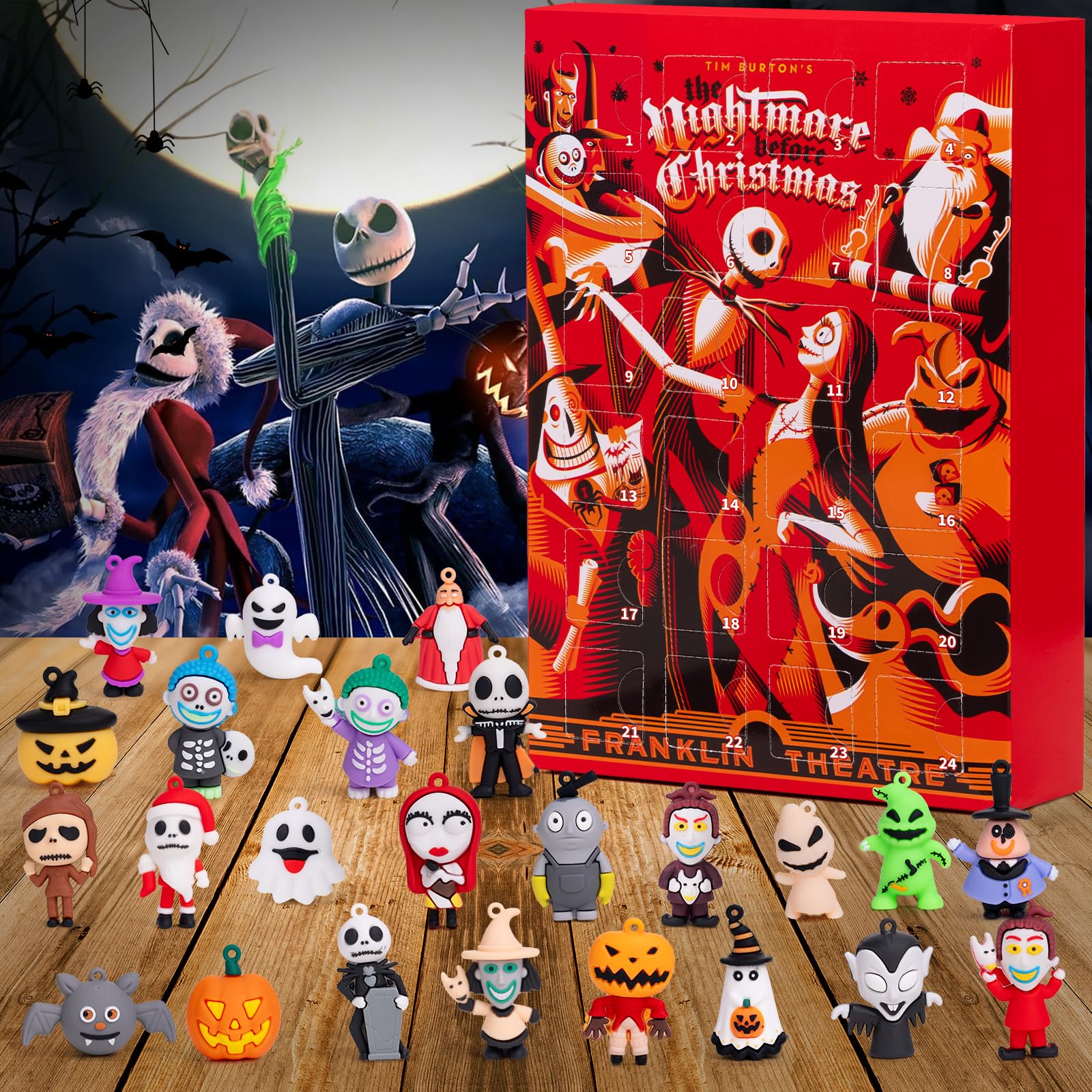 Halloween Advent Calendar 2024, 24 Day Halloween Countdown Calendar, Nightmare Before Christmas Advent Calendar, Scary Halloween