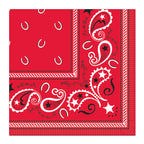 Beistle Red Bandana Luncheon Napkins 16 Count
