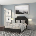 Flash Furniture Brighton Full Size Tufted Upholstered Platform Bed In Black Fabric