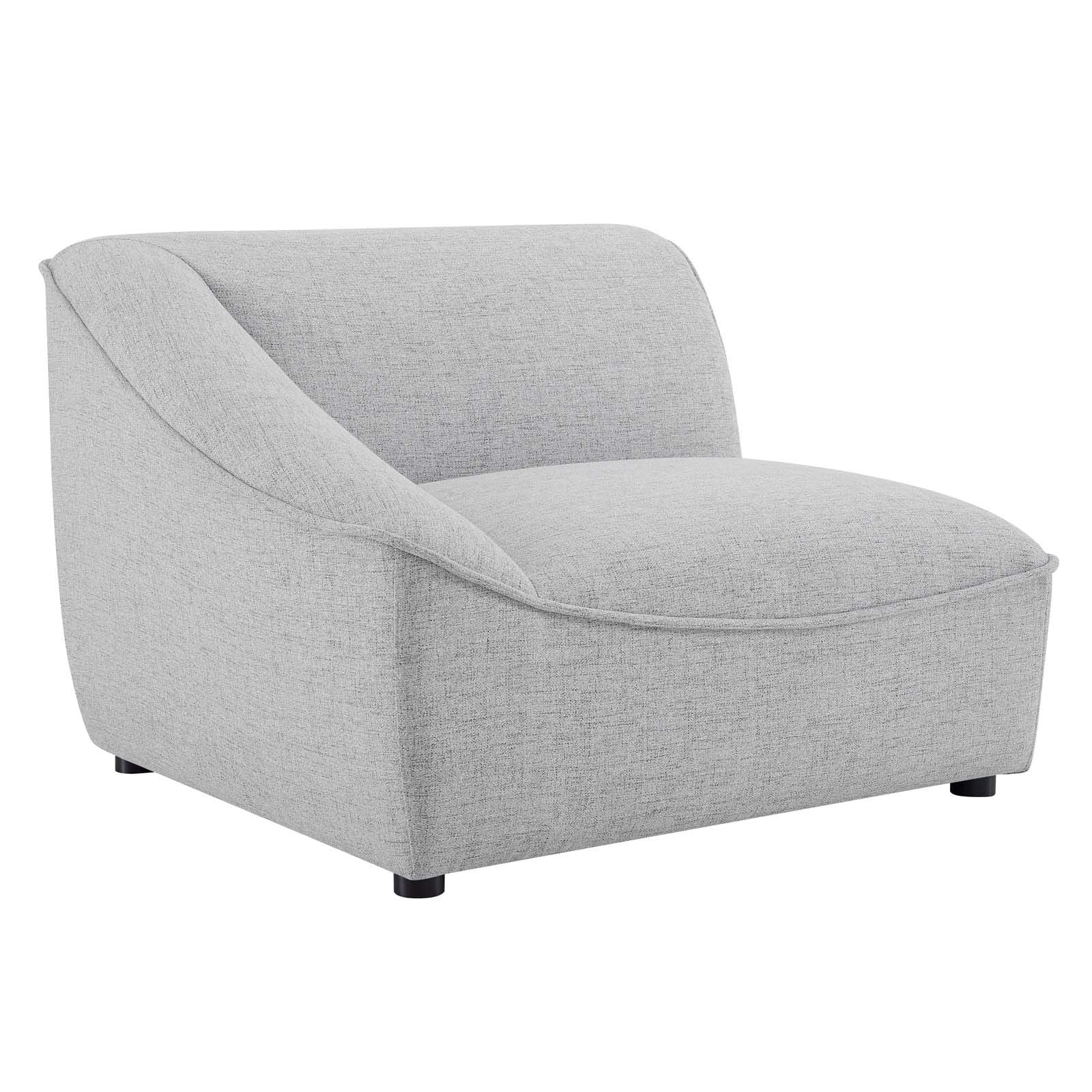 Modway Comprise Fabric Upholstered Sectional, Loveseat, Light Gray