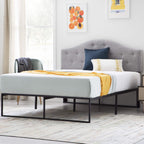 Linenspa 14 Inch Metal Platform Queen Bed Frame With Storage Space Under Frame, Queen Platform Bed Frame, No Box Spring Needed