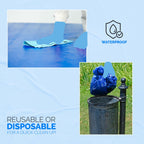Linpro 5Pk Plastic Table Cloths Disposable For Parties 6Ft Picnic Table Covers With Elastic Fitted Camping Tablecloth Elastic Table Cover Rectangle Blue Tablecloth Waterproof Outdoor & Folding Tables