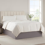 SERTA King Bed Skirt - Modern Dark Grey Dust Ruffle, 13 Inch Drop, Hotel Quality, Machine Washable