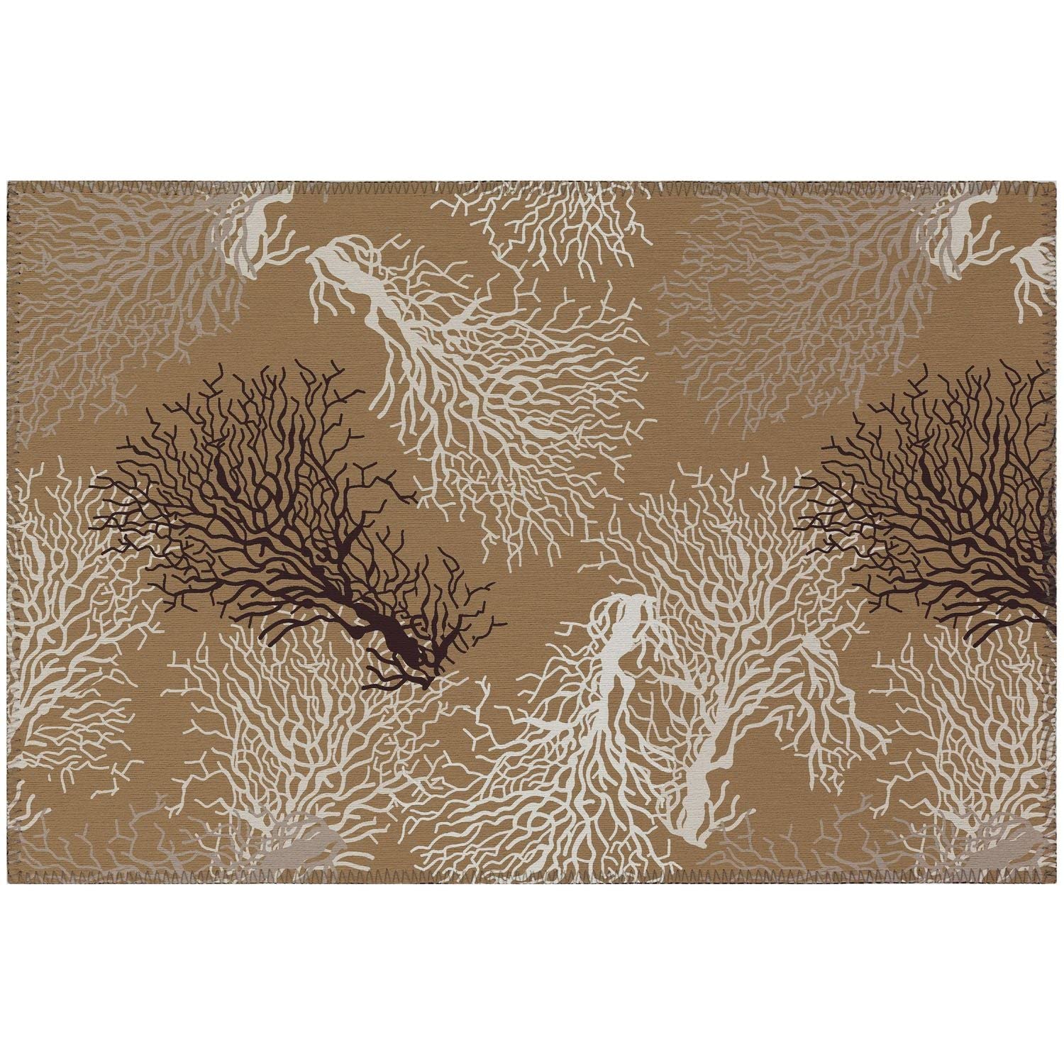 Seabreeze Sz3 Taupe Coastal Rug Rectangle 3' X 5'